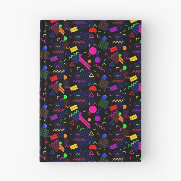Item preview, 1980s Retro Geometric Confetti on a Black Background Small Sized Repeating Pattern designed and sold by Nicolette Olivier.