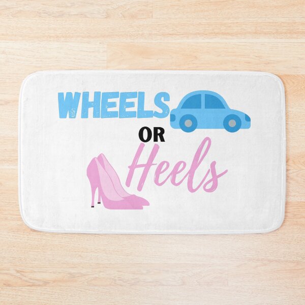 Item preview, Wheels or heels | gender reveal sticker designed and sold by Canfy Girl.