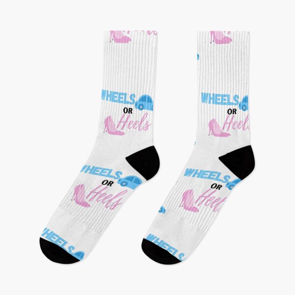 Item preview, Wheels or heels | gender reveal sticker designed and sold by Canfy Girl.