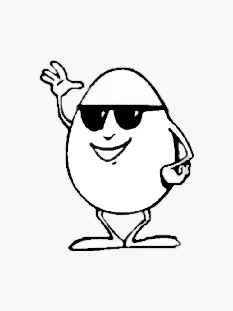 Egg Wave Guy Sticker For Sale By JSchwizzy Redbubble