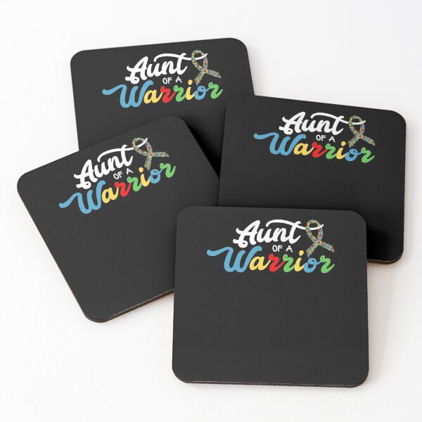 Item preview, Aunt Of Warrior Women Female Autism Awareness Ribbon Heart designed and sold by MaudeKesslon.