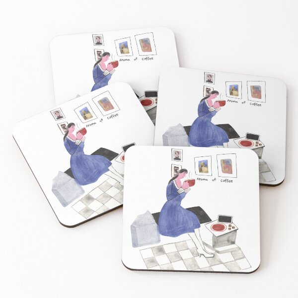 Item preview, Woman drinking coffee designed and sold by minigold.