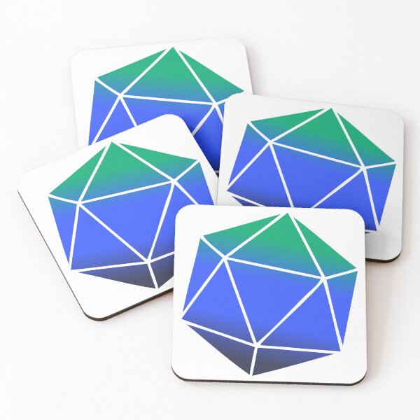 Item preview, Beau Inspired Blue/Green D20 designed and sold by dysfnctnlysane.