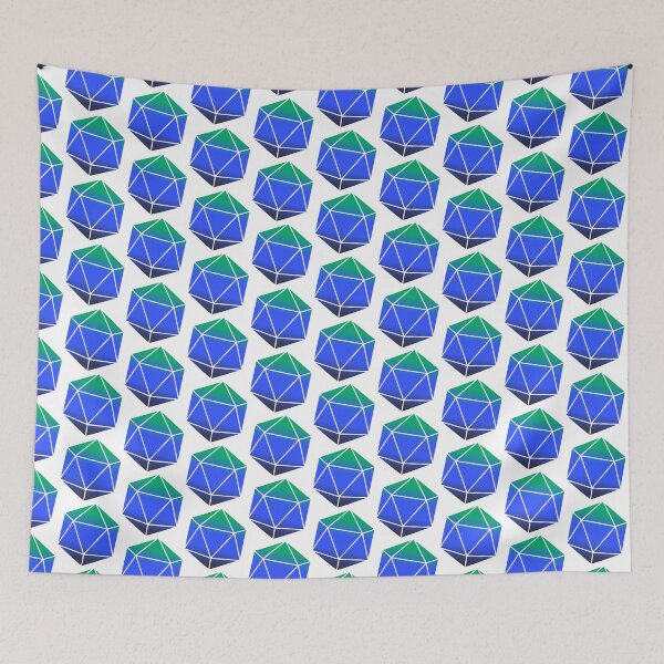 Item preview, Beau Inspired Blue/Green D20 designed and sold by dysfnctnlysane.