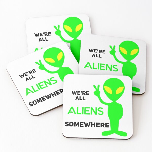 Item preview, We're All Aliens Somewhere designed and sold by LookUpCreations.