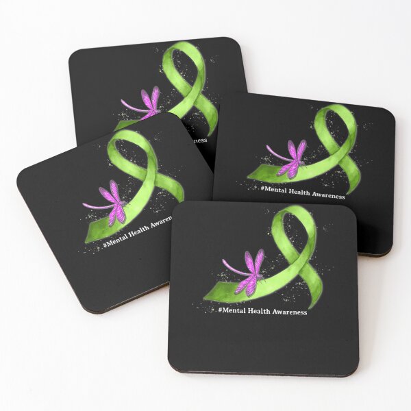 Item preview, Hippie Dragonfly Green Ribbon Mental Health Awareness designed and sold by LeitnerSakantha.