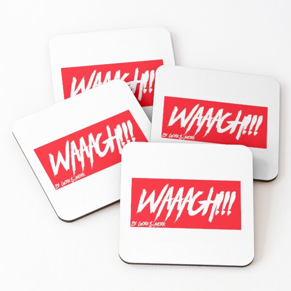 Item preview, Waaagh!!! By Gork&Mork - White on Red designed and sold by PWstore.