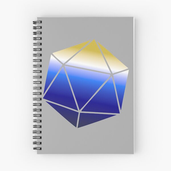 Item preview, Beau Inspired Blue/Gold D20 designed and sold by dysfnctnlysane.