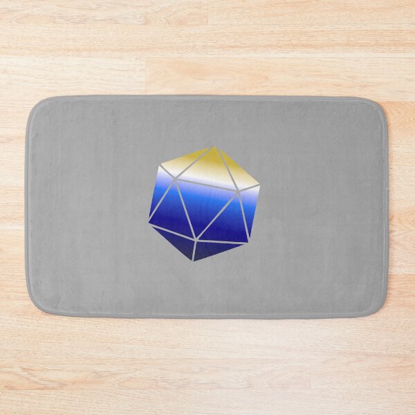 Item preview, Beau Inspired Blue/Gold D20 designed and sold by dysfnctnlysane.