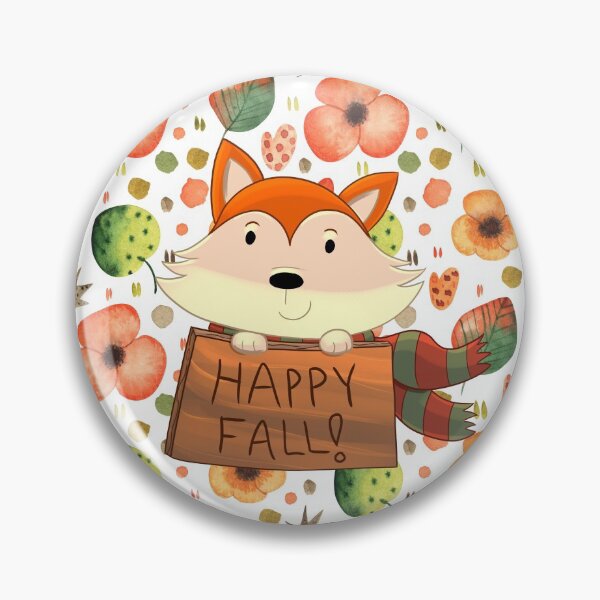 Item preview, Happy Fall Fox designed and sold by CurlyFayeDesign.