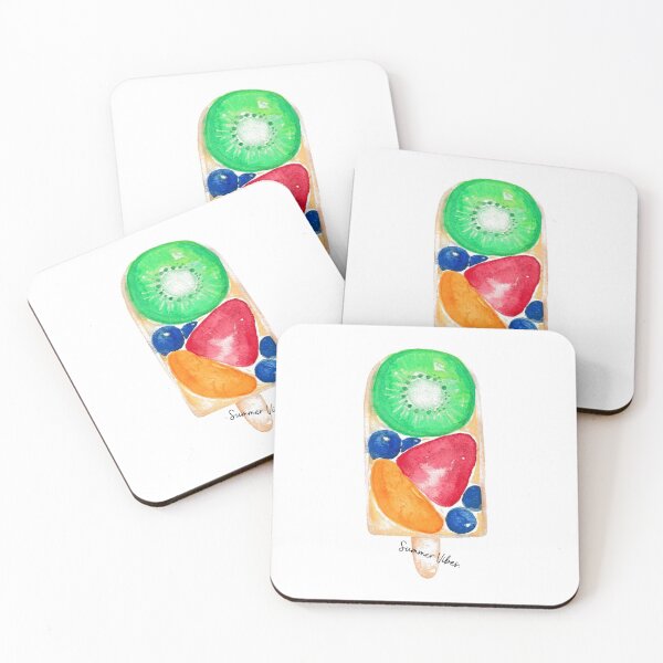 Item preview, Watercolor Fruit Popsicle designed and sold by sanashibata.