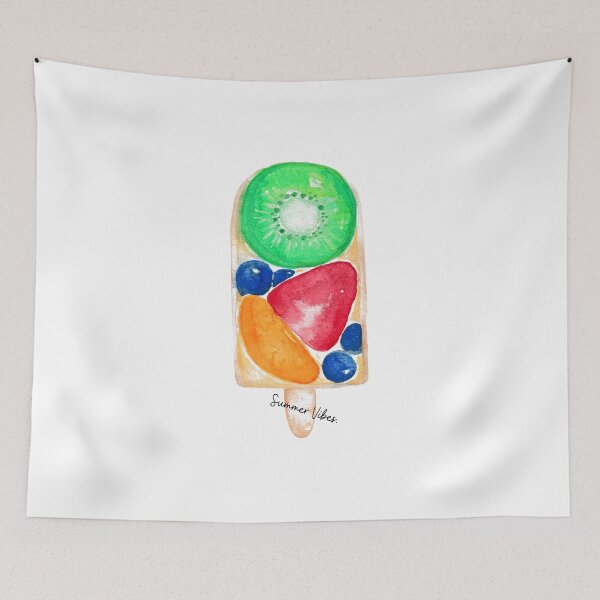 Item preview, Watercolor Fruit Popsicle designed and sold by sanashibata.