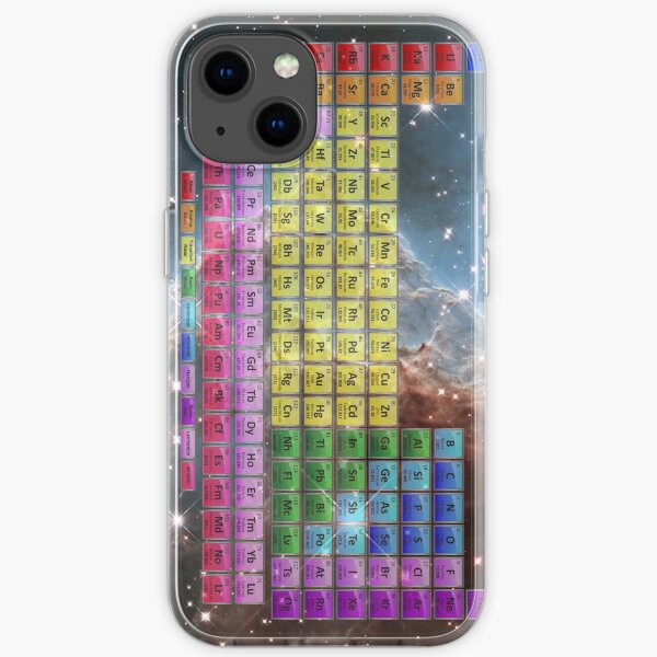 Starfield Periodic Table with 118 Element Names iPhone Soft Case
