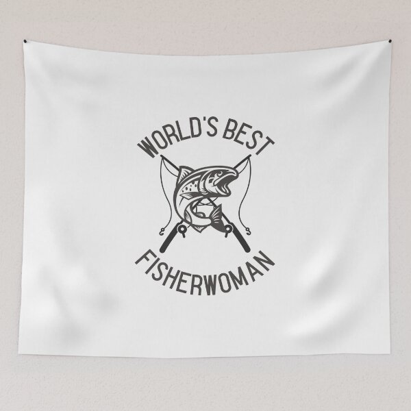 Item preview, Worlds Best Fisherwoman Angler Fisherman designed and sold by HppyStrngHelthy.
