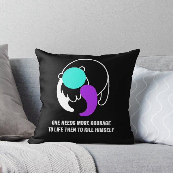 Item preview, Blue Purple Semicolon Bear Mental Health Antisuicide Warrior designed and sold by MaudeKesslon.