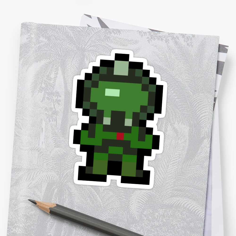 Pixel Doomguy Sticker By ImpishMATT Redbubble