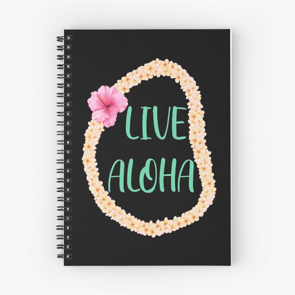 Item preview, Live Aloha Plumeria Flower Ley Feel Good Quote Watercolour Illustration designed and sold by TheLomiLoveBus.