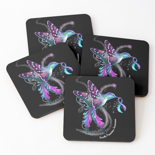 Item preview, Hummingbird Purple Blue Ribbon Suicide Prevention Awareness designed and sold by LeitnerSakantha.