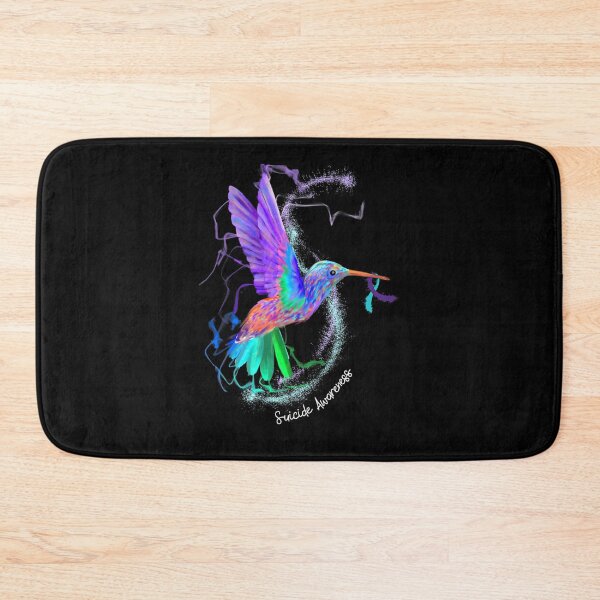Item preview, Hummingbird Suicide Awareness Purple Blue Ribbon designed and sold by LeitnerSakantha.