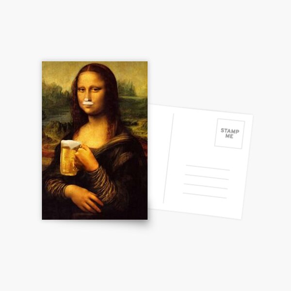 Item preview, Mona Lisa Drinking A Beer designed and sold by ayheim.