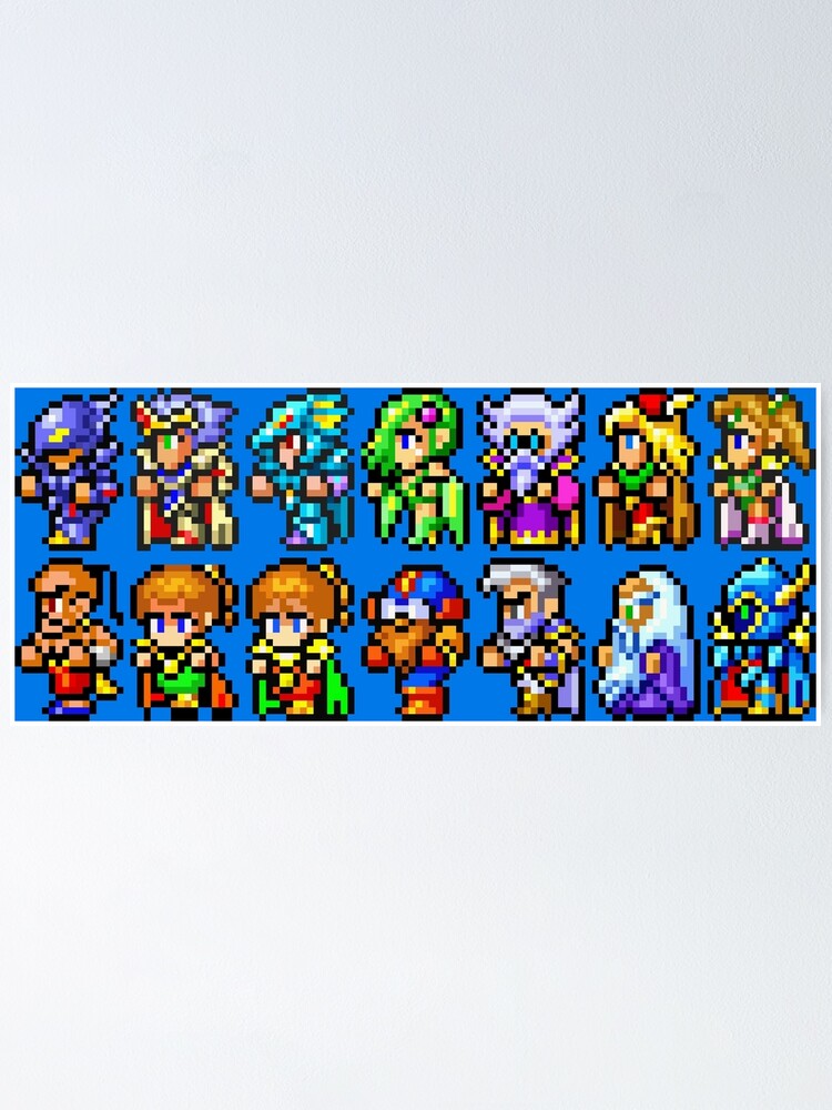 Final Fantasy Characters The Wall FF4 Party Members