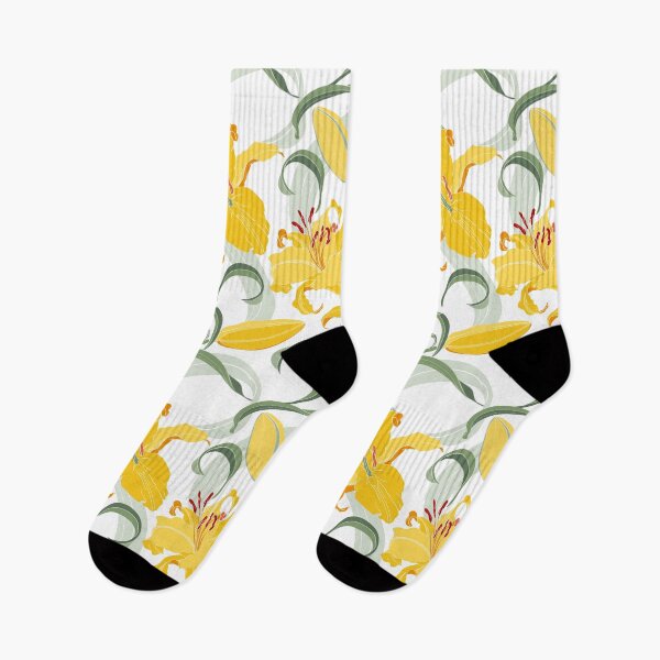 Item preview, Yellow Natural Tropical Green Leaves Watercolors Flowers Pattern Floral Design designed and sold by Dr.YesOrNo.