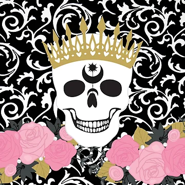Artwork thumbnail, Skull Roses by CurlyFayeDesign