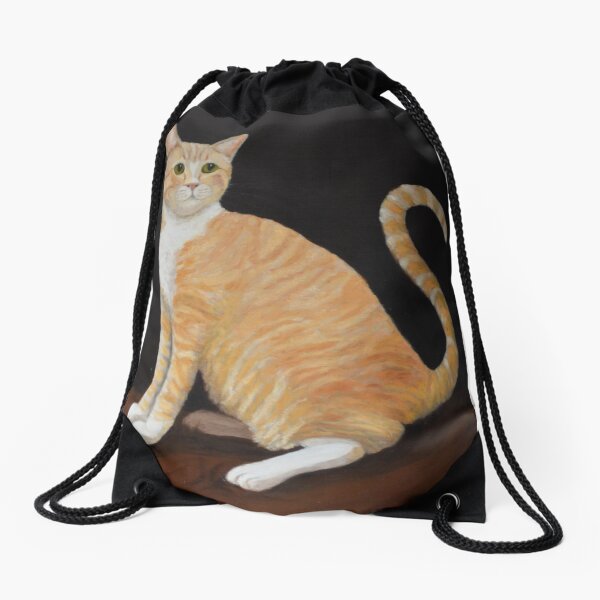 Max the Library Cat of Macalester College Drawstring Bag