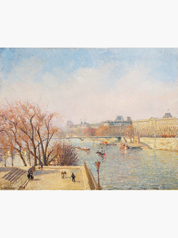 Mid 20th Century Pont Neuf, After Pissarro French Impressionist Style  Street Scene Painting