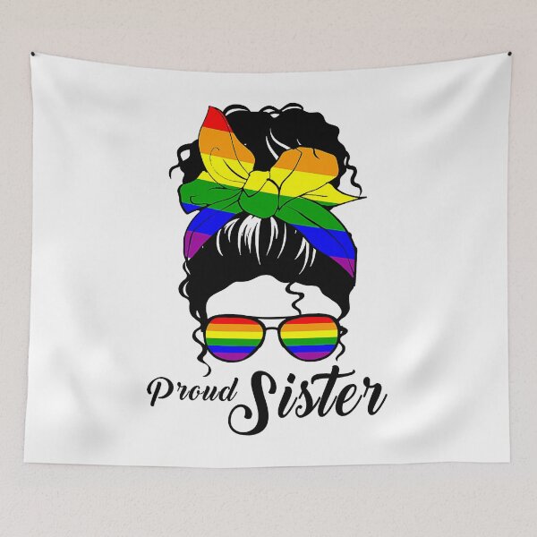 Item preview, Womens Proud Sister - Day Gay Pride LGBT-Q Sister designed and sold by ZacharyMarcus.