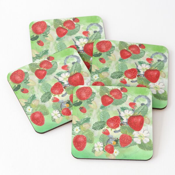 Item preview, Cat and Mouse in a Strawberry Field designed and sold by MagicStrawberry.