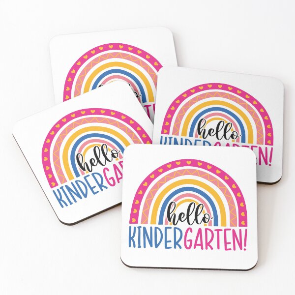 Item preview, Hello Kindergarten Rainbow , Back to School  - Rainbow hearts stars designed and sold by ShutterKapan.