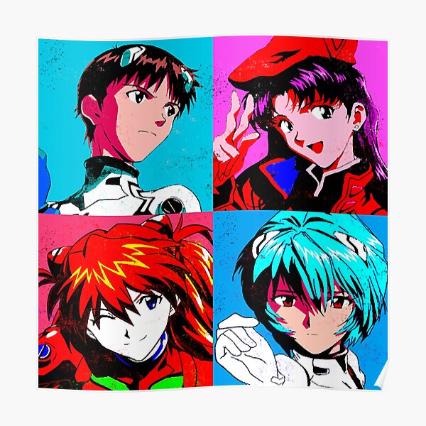 Neon Genesis Evangelion Manga Panels Poster By Guifranco Redbubble