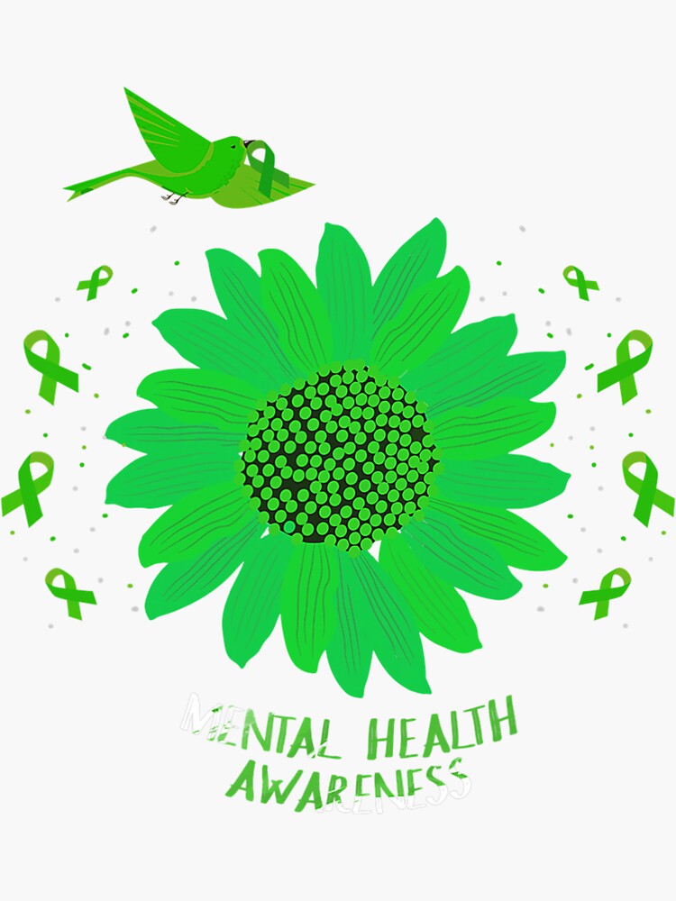 "Mental Health Awareness Flowers Mental Health" Sticker for Sale by SakanthaLeitner Redbubble