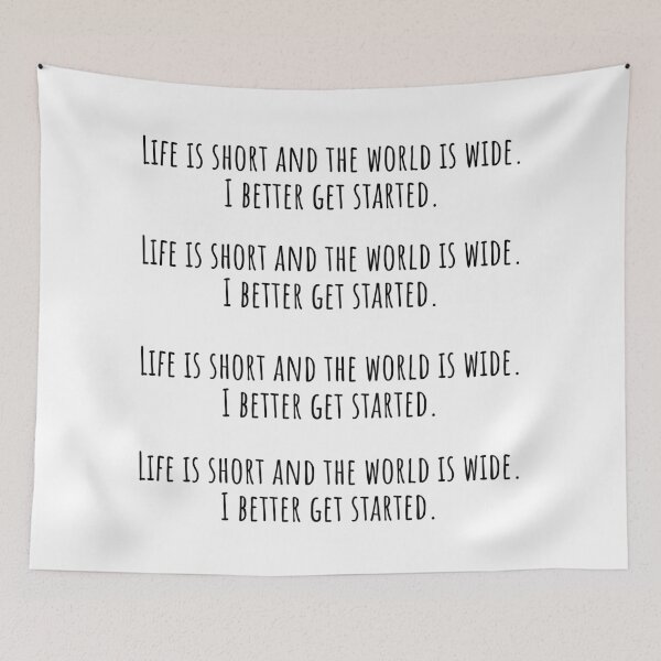 Item preview, Life is short and the world is wide Travel Quote designed and sold by QuotesBerry.
