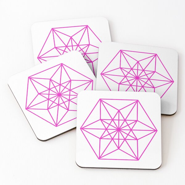 Item preview, Sacred Geometry Cuboctahedron Vector Equilibrium Pink designed and sold by Morgan Obendorfer.