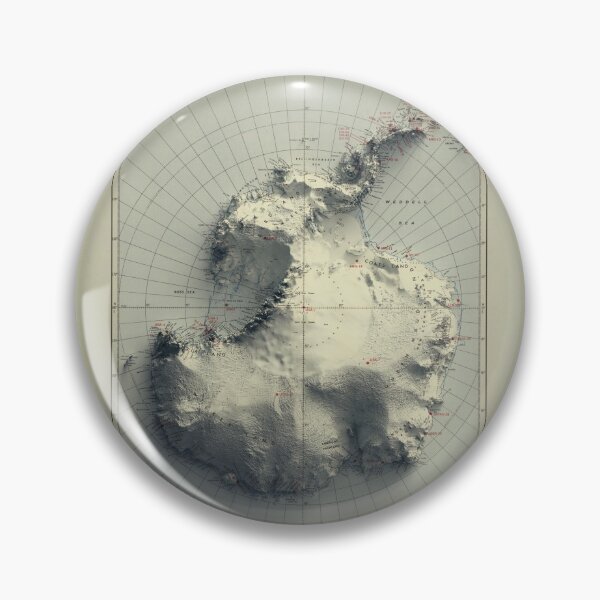 Item preview, 1968 Antarctica Relief Map 3D digitally-rendered designed and sold by ThinkAboutMaps.