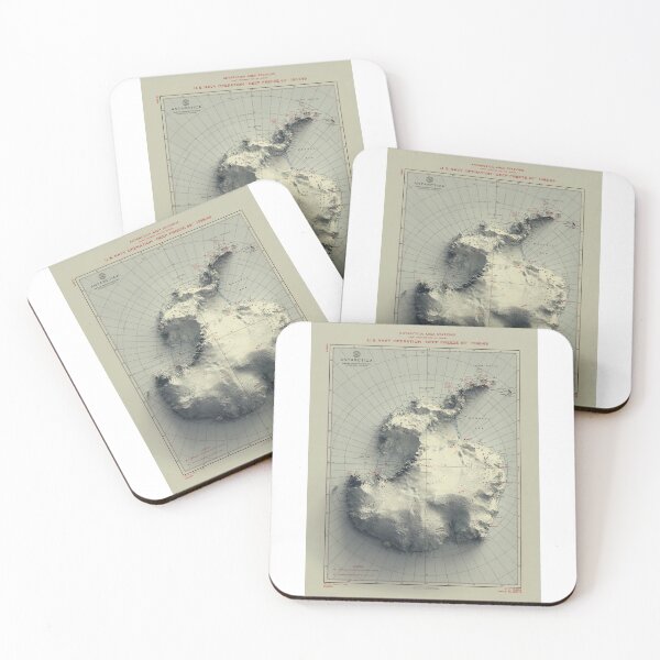 Item preview, 1968 Antarctica Relief Map 3D digitally-rendered designed and sold by ThinkAboutMaps.