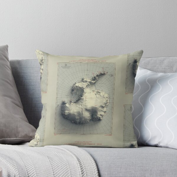 Item preview, 1968 Antarctica Relief Map 3D digitally-rendered designed and sold by ThinkAboutMaps.