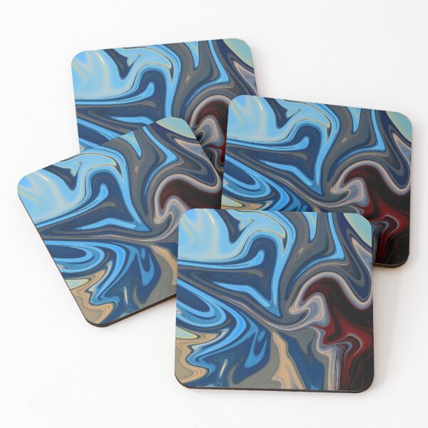 Item preview, Blue Palette Abstract Painting Color Study Series A - 25 designed and sold by ZekeArtPrints.