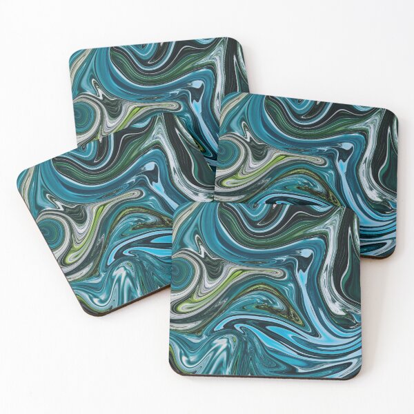 Item preview, Blue Palette Abstract Painting Color Study Series A - 28 designed and sold by ZekeArtPrints.