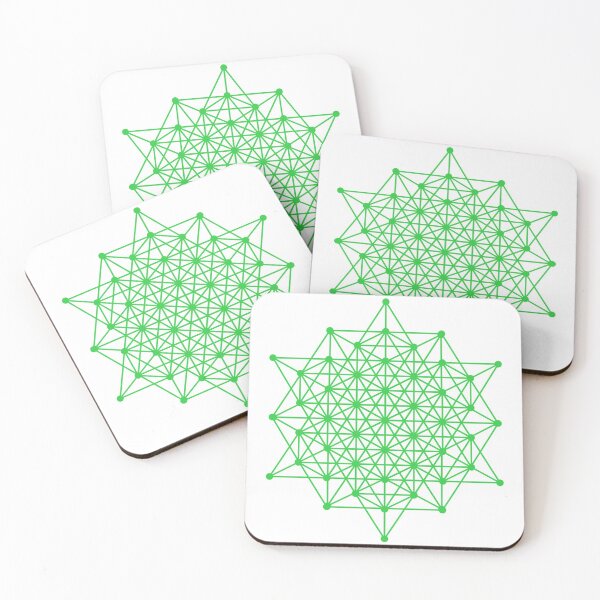 Item preview, Sacred Geometry 64 Tetrahedron Grid Green designed and sold by Morgan Obendorfer.