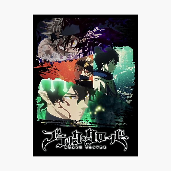 Asta and Yuno Black Clover - Black Photographic Print