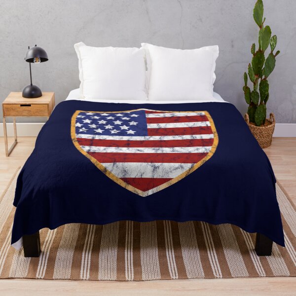 Item preview, American Flag with Shield shape washed texture designed and sold by heyitsIrish.