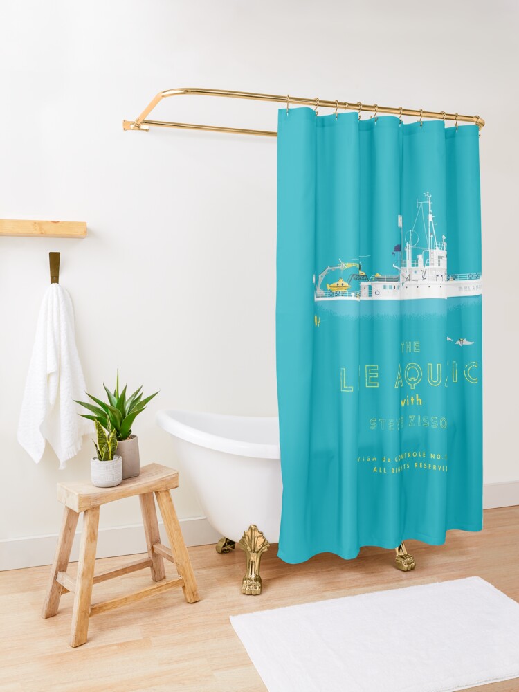 Alternate view of The Life Aquatic with Steve Zissou Shower Curtain