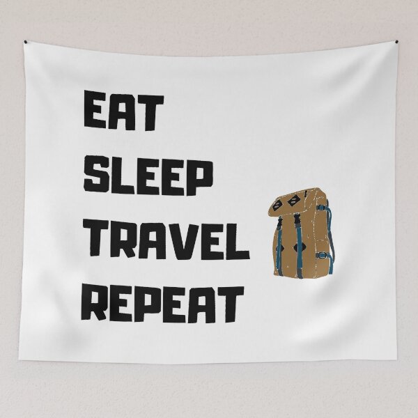 Artikelvorschau, EAT SLEEP TRAVEL REPEAT entworfen und verkauft von OMdesigns93.