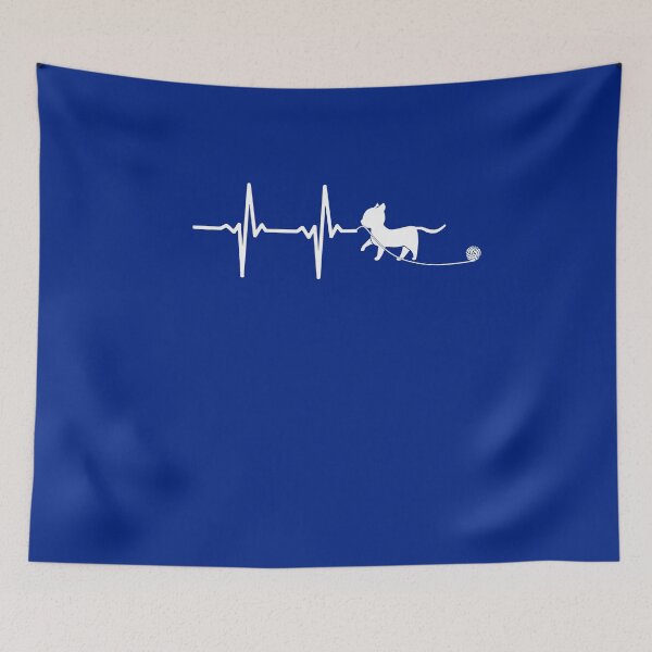 Item preview, Heartbeat Kitten With A Ball Of Wool Blue designed and sold by adamtepl.