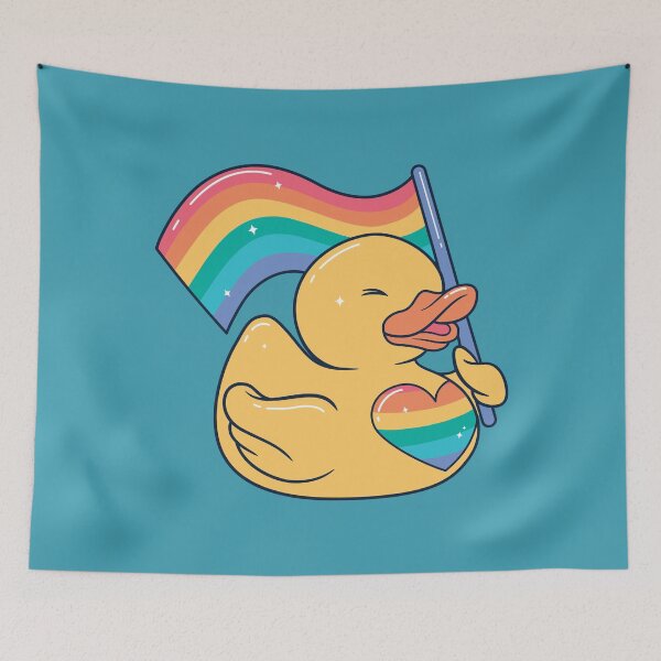 Item preview, Cute LGBT Rainbow Rubber Ducky designed and sold by SLAG-Creative.