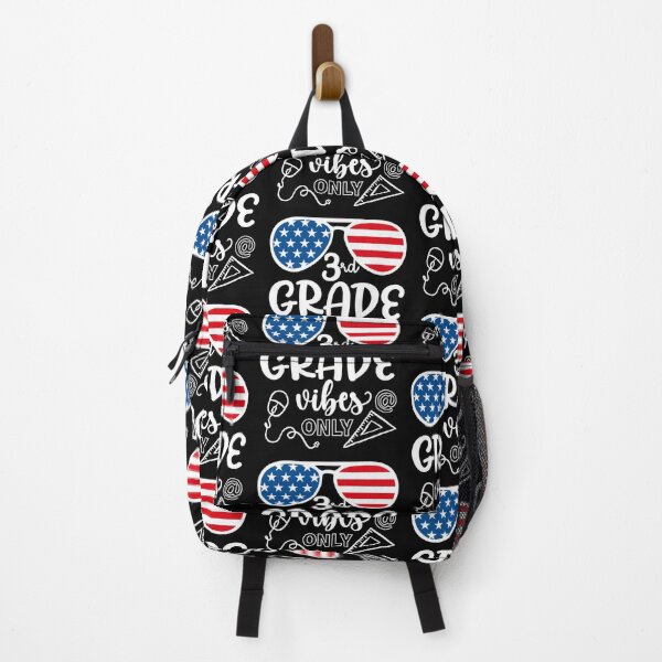 Item preview, 3rd grade vibes only, USA glasses. Back to school hand lettered, first day of school Kindergarten, Teacher gift designed and sold by ShutterKapan.