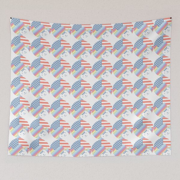 Item preview, American Flag Mountains rainbow cat American independence America loves you designed and sold by RJuliya.
